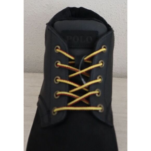 Polo Ralph Lauren Men's Sz 10 Black Waterproof Leather-Suede Sneaker Boot - Picture 4 of 13